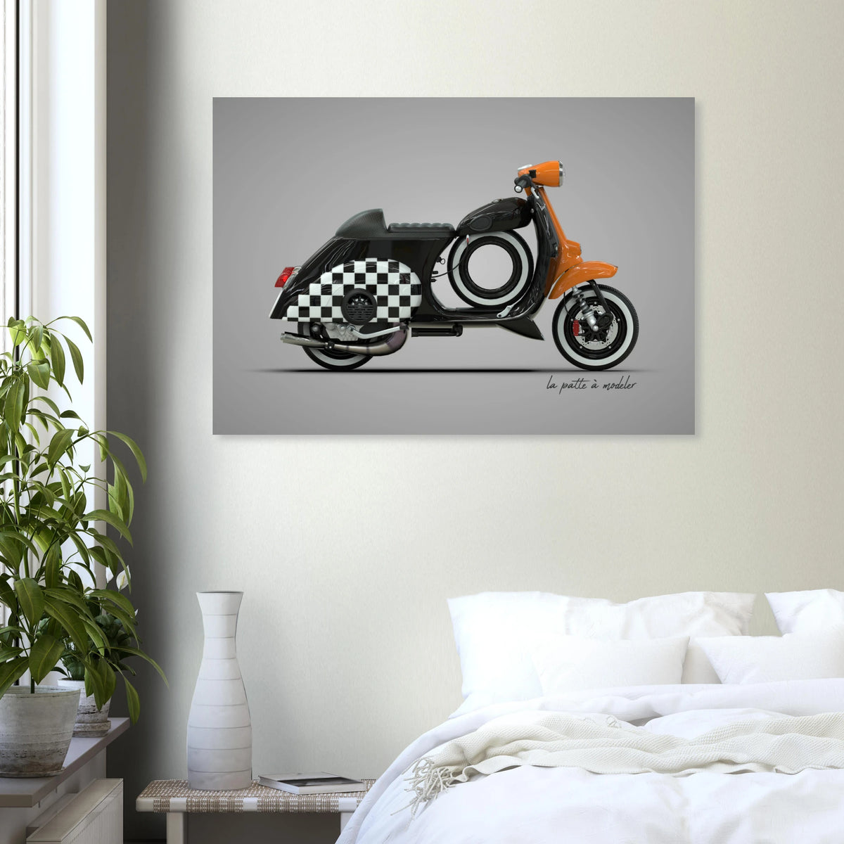 Italian Scooter Aluminum Print - Vintage Icon Art