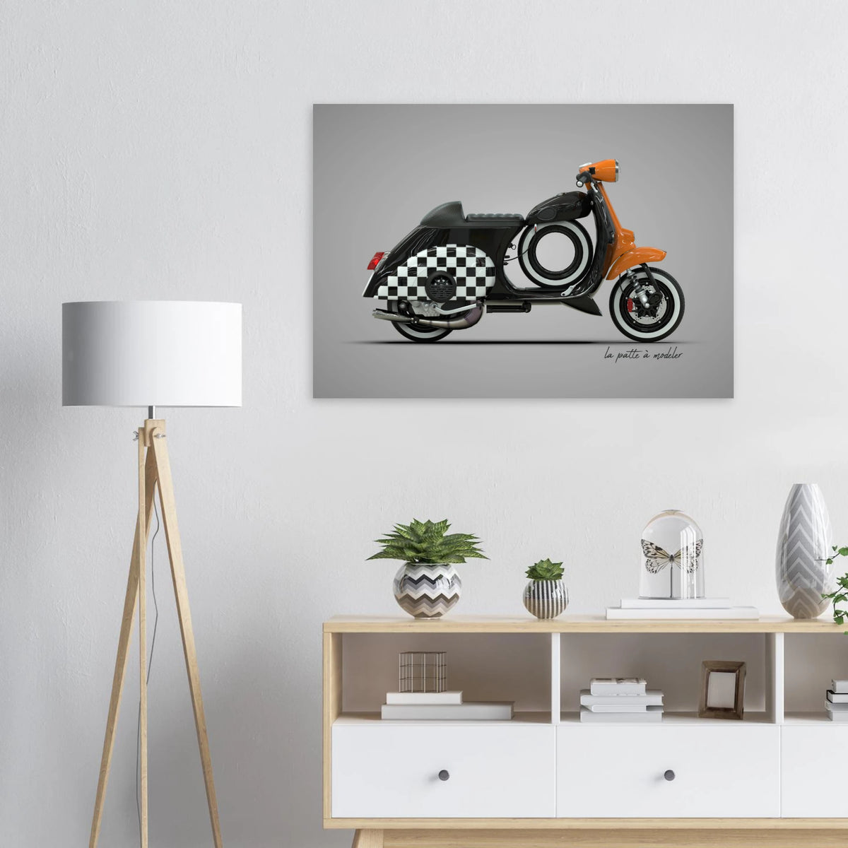 Italian Scooter Aluminum Print - Vintage Icon Art