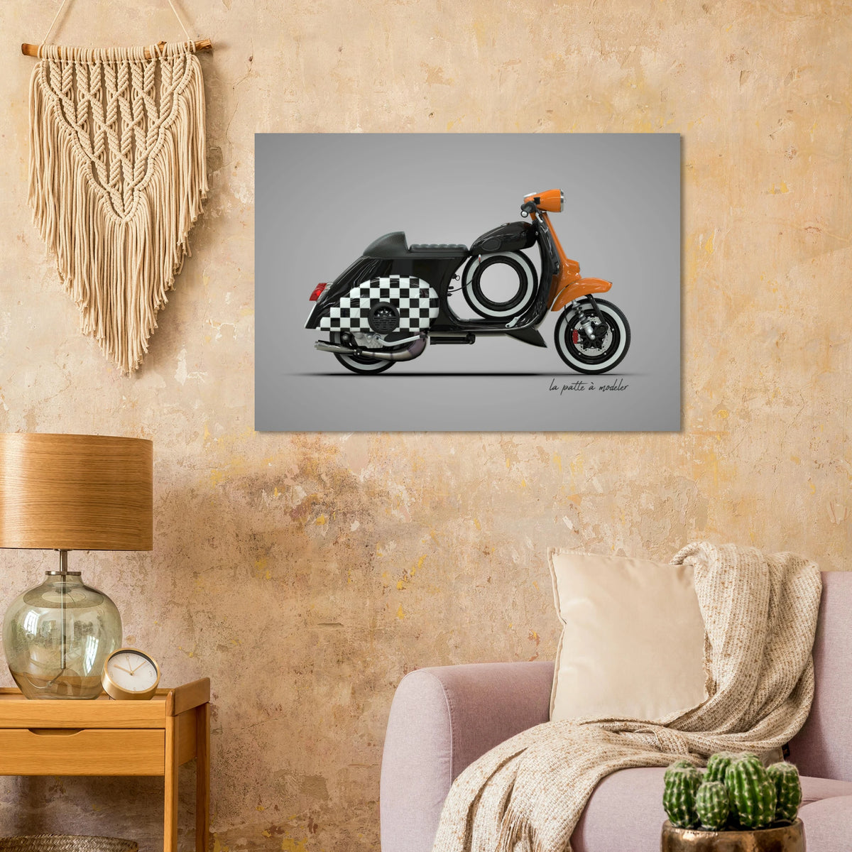 Italian Scooter Aluminum Print - Vintage Icon Art
