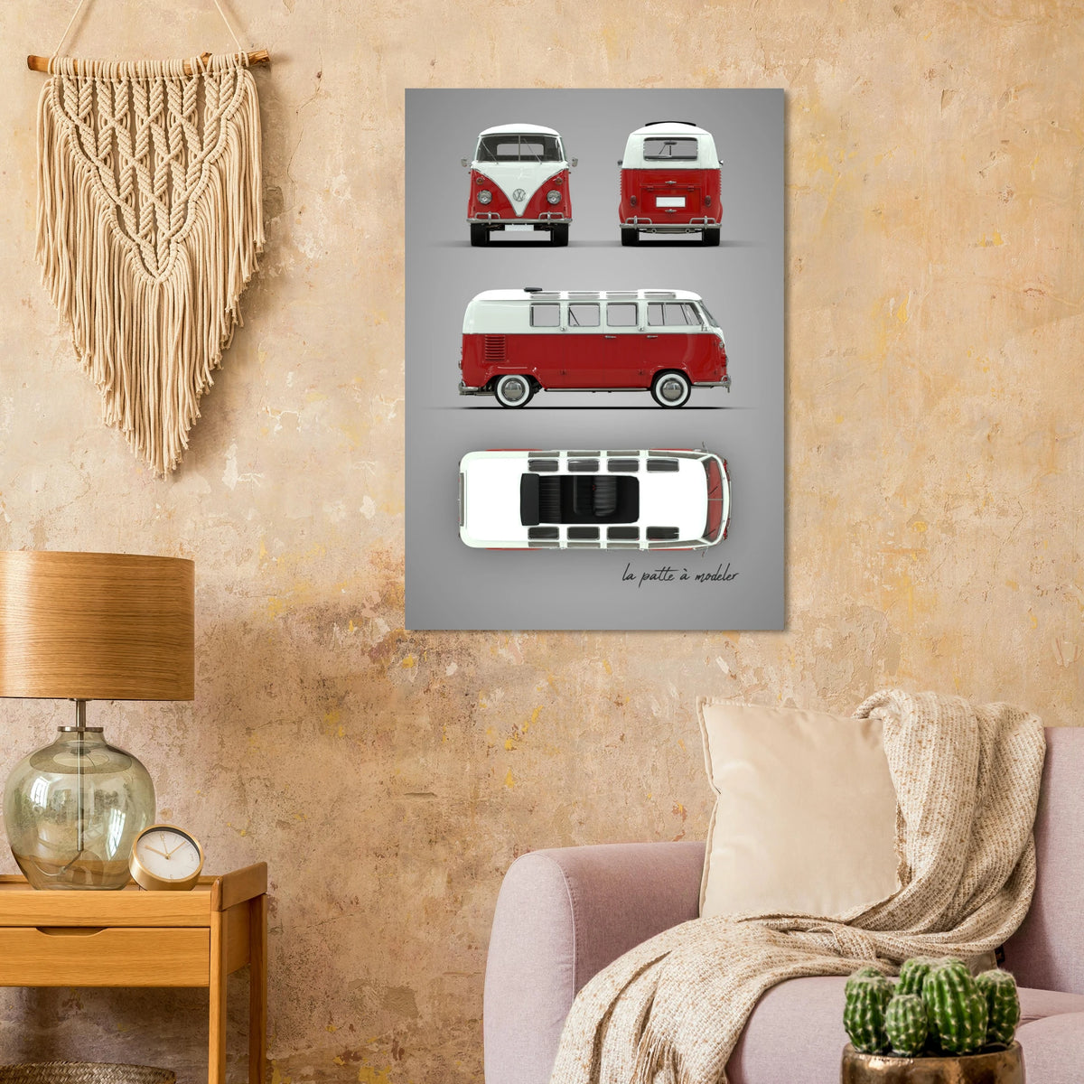 German Custom Car Aluminum Print - Vintage Automotive Art