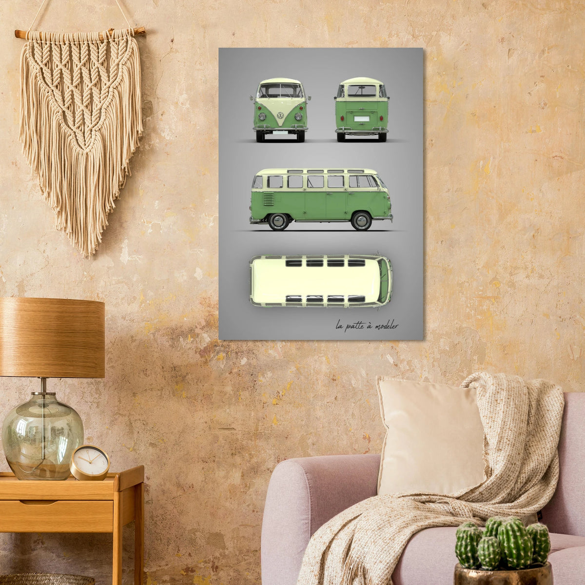 German Custom Car Aluminum Print - Vintage Automotive Art