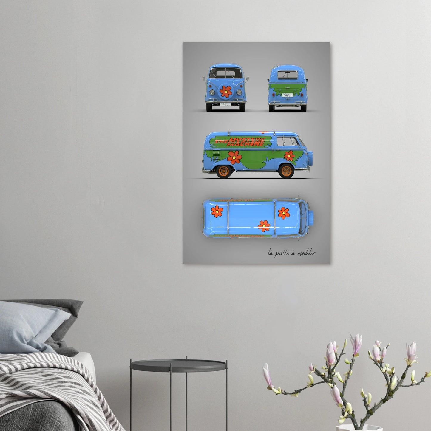 German Custom Car Aluminum Print - Vintage Personalization Art