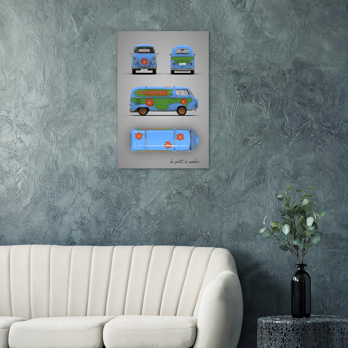 German Custom Car Aluminum Print - Vintage Personalization Art