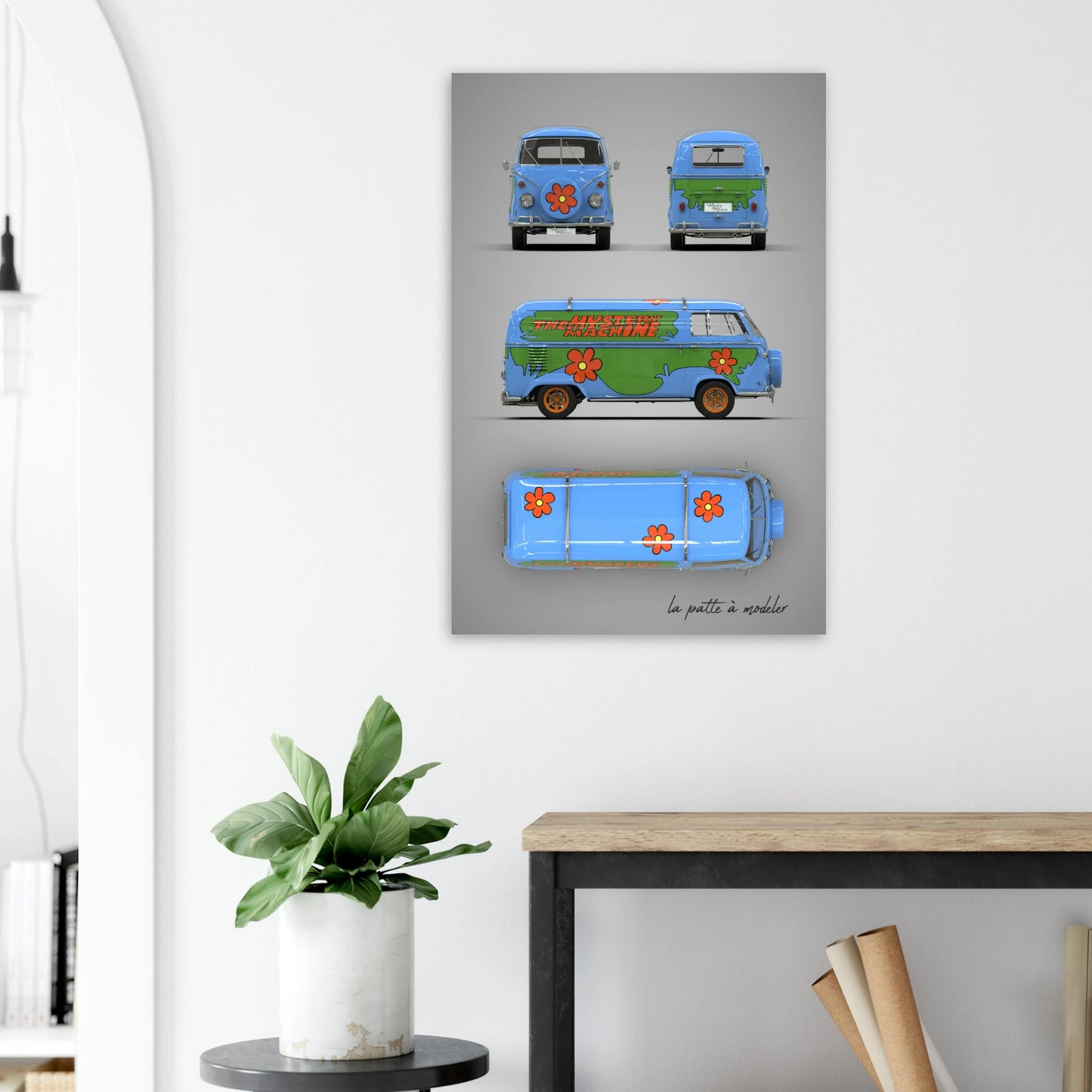 German Custom Car Aluminum Print - Vintage Personalization Art