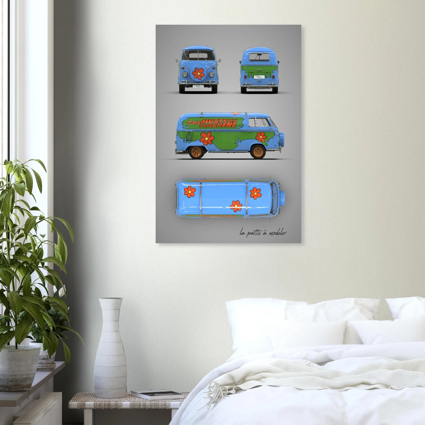 German Custom Car Aluminum Print - Vintage Personalization Art