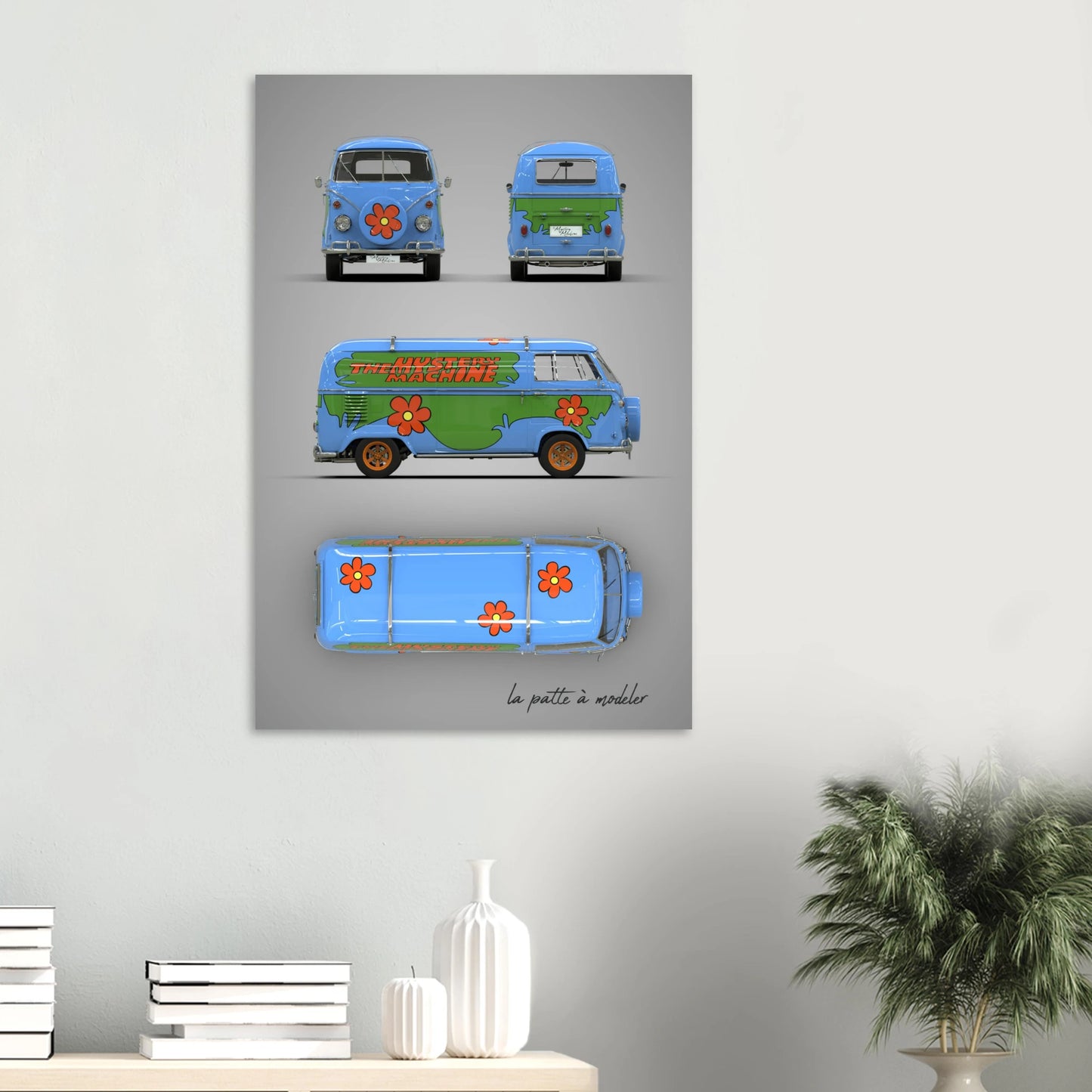 German Custom Car Aluminum Print - Vintage Personalization Art