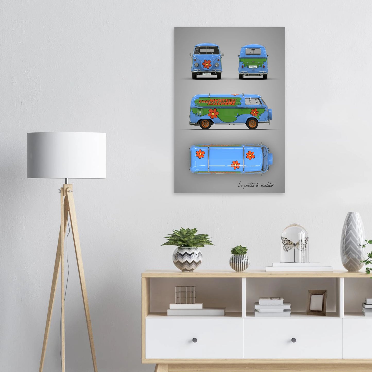 German Custom Car Aluminum Print - Vintage Personalization Art