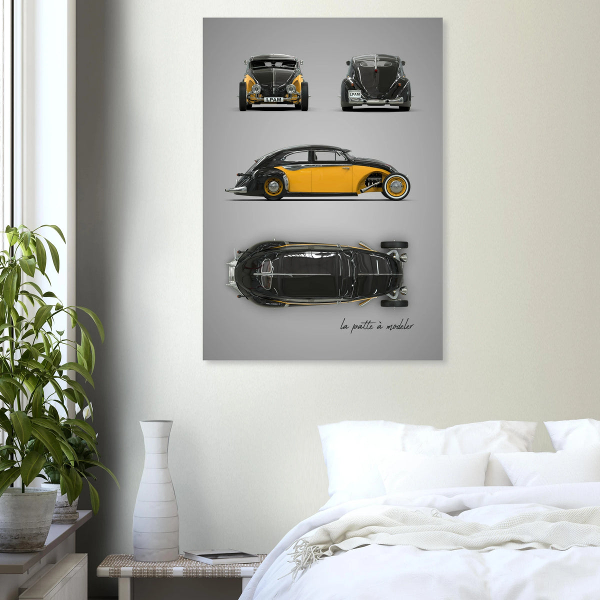 German Classic Car Aluminum Print - Vintage Icon Art