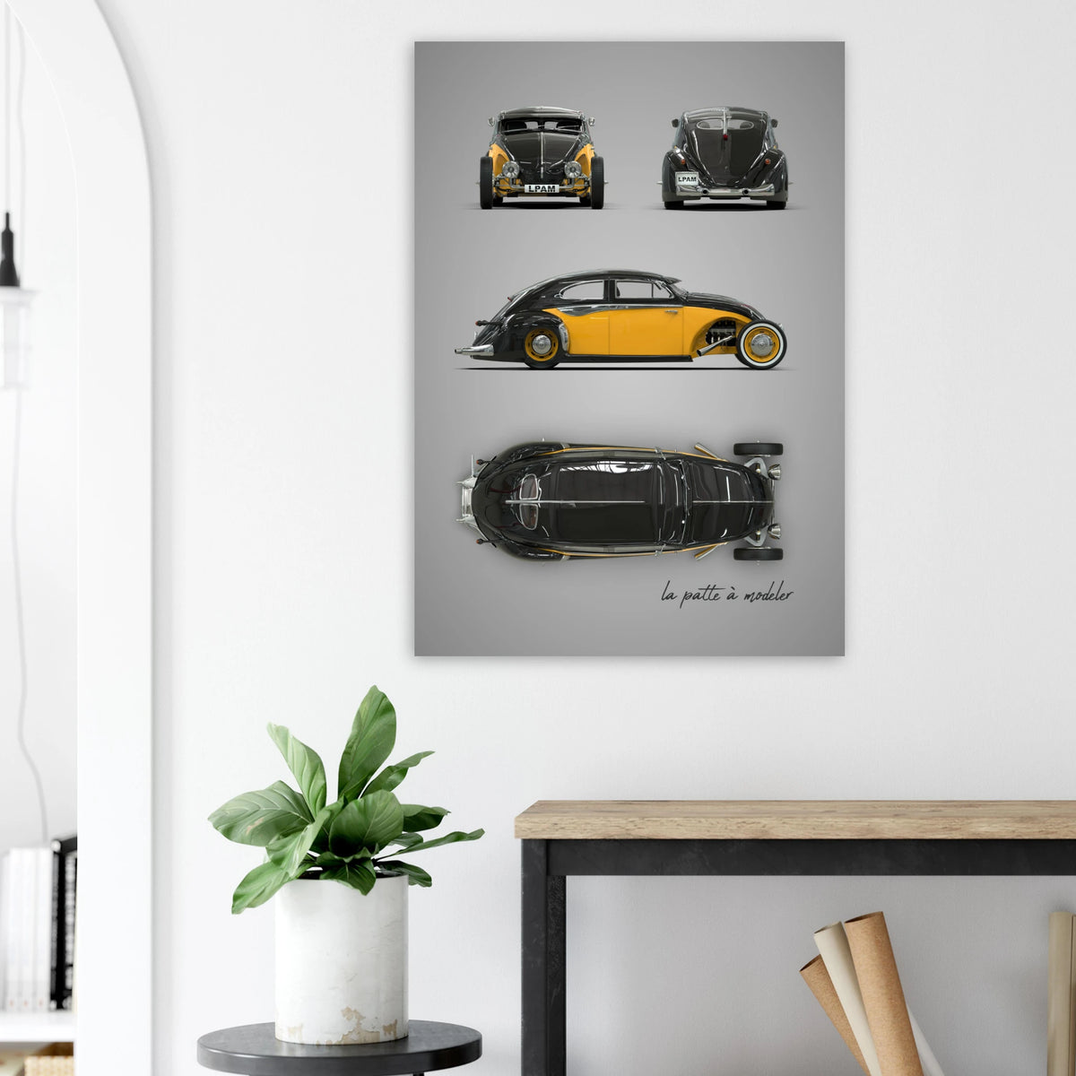 German Classic Car Aluminum Print - Vintage Icon Art