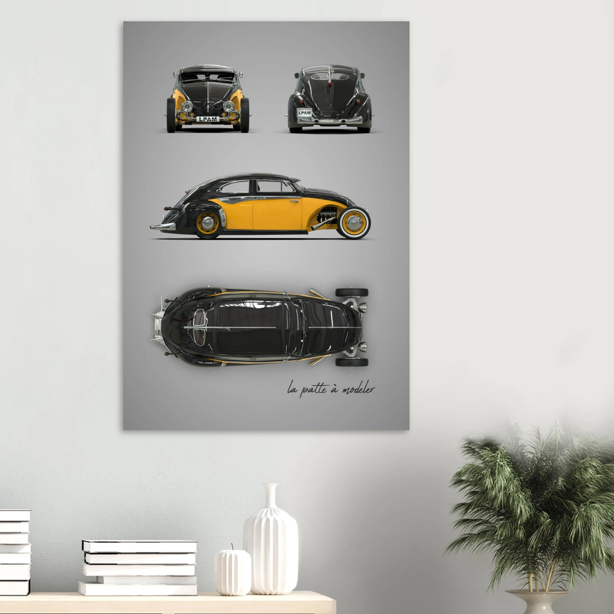 German Classic Car Aluminum Print - Vintage Icon Art