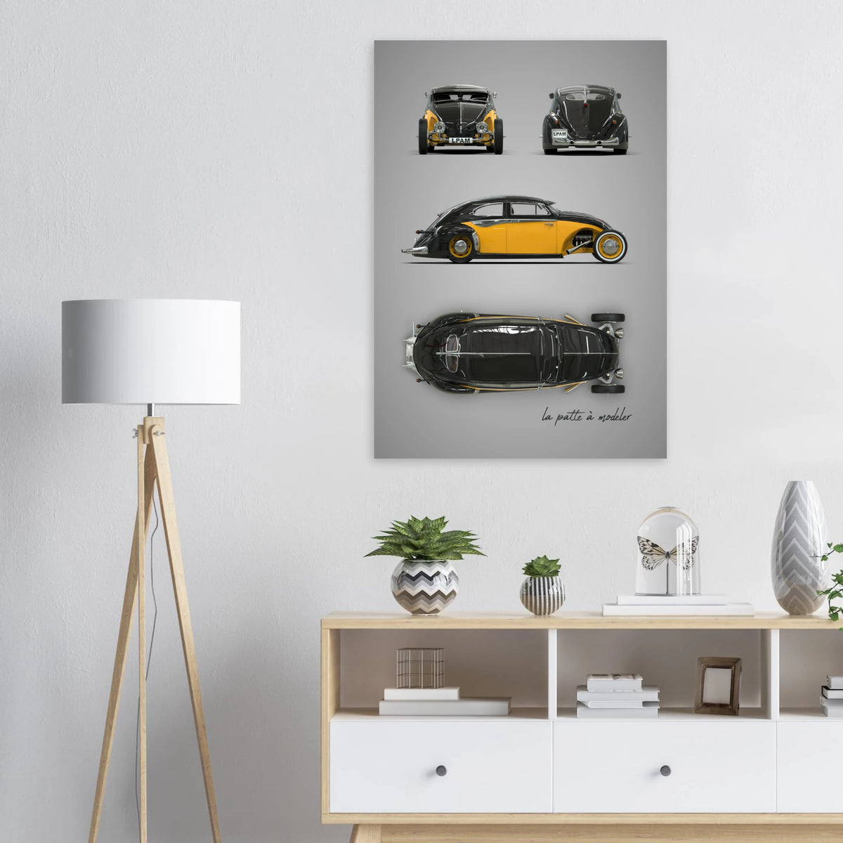 German Classic Car Aluminum Print - Vintage Icon Art