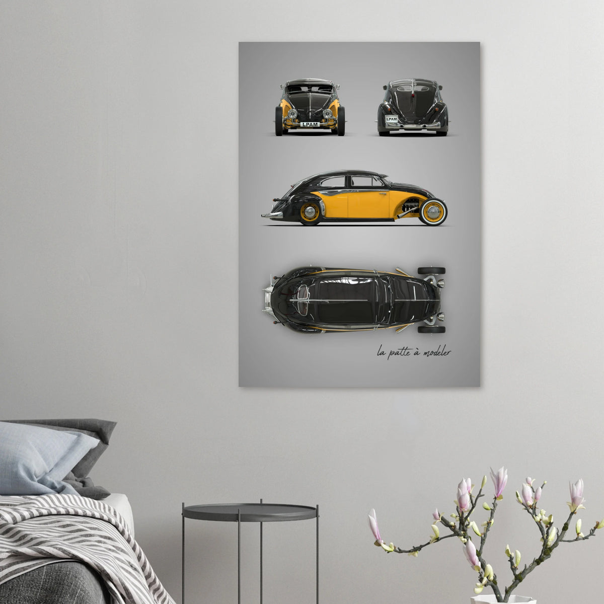 German Classic Car Aluminum Print - Vintage Icon Art