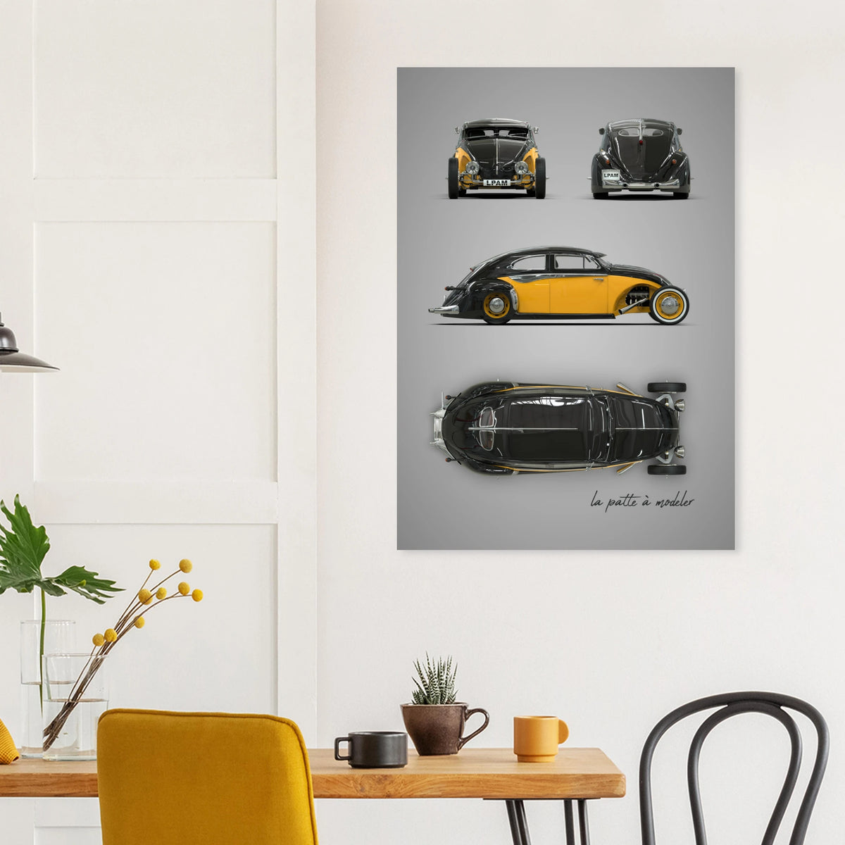 German Classic Car Aluminum Print - Vintage Icon Art