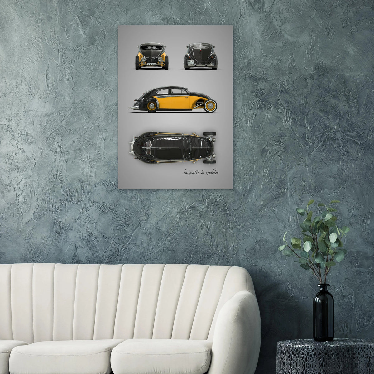 German Classic Car Aluminum Print - Vintage Icon Art