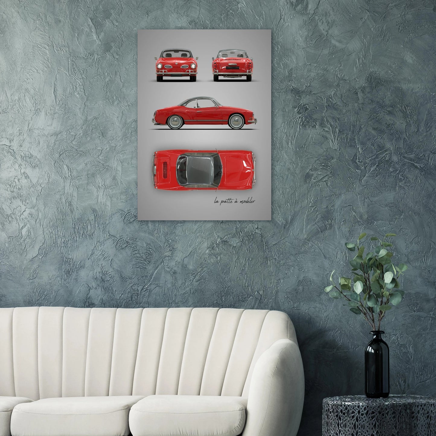 German Sports Car Aluminum Print - Classic Performance Art