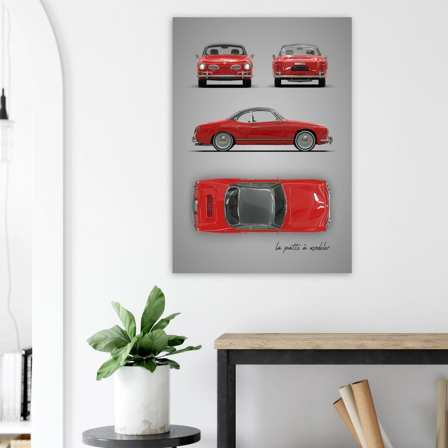 German Sports Car Aluminum Print - Classic Performance Art