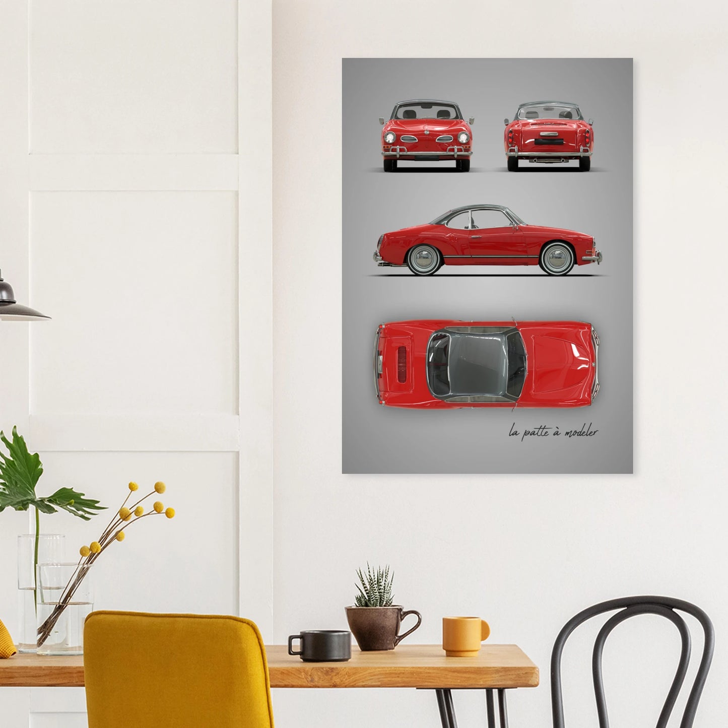 German Sports Car Aluminum Print - Classic Performance Art