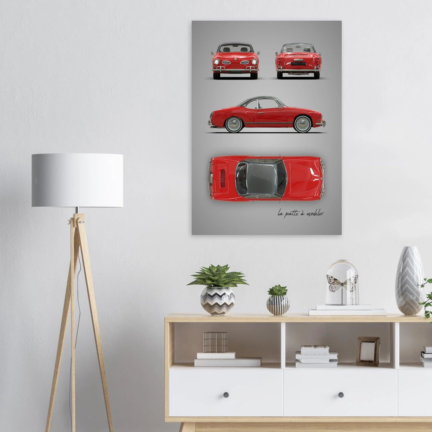 German Sports Car Aluminum Print - Classic Performance Art
