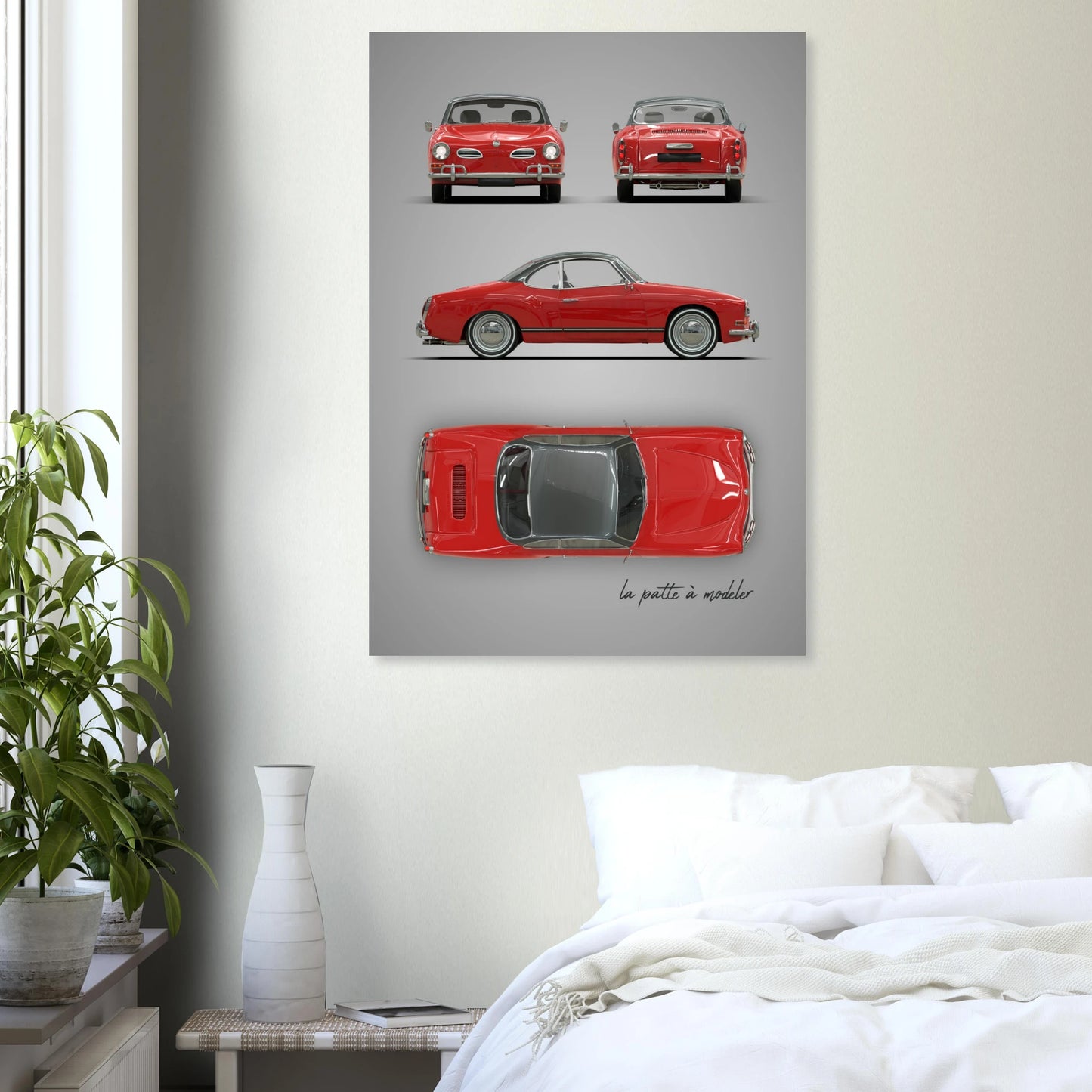 German Sports Car Aluminum Print - Classic Performance Art