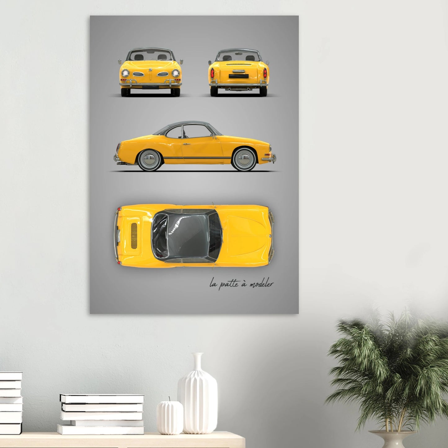 German Sports Car Aluminum Print - Classic Performance Art