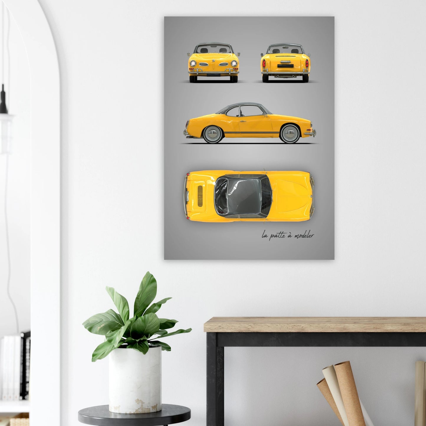 German Sports Car Aluminum Print - Classic Performance Art