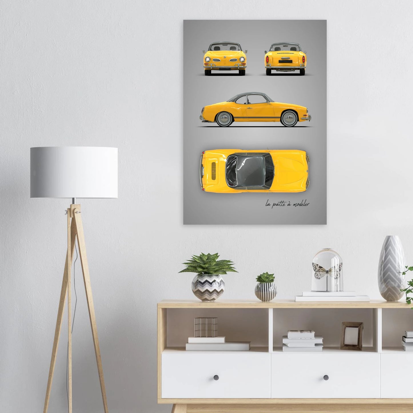 German Sports Car Aluminum Print - Classic Performance Art