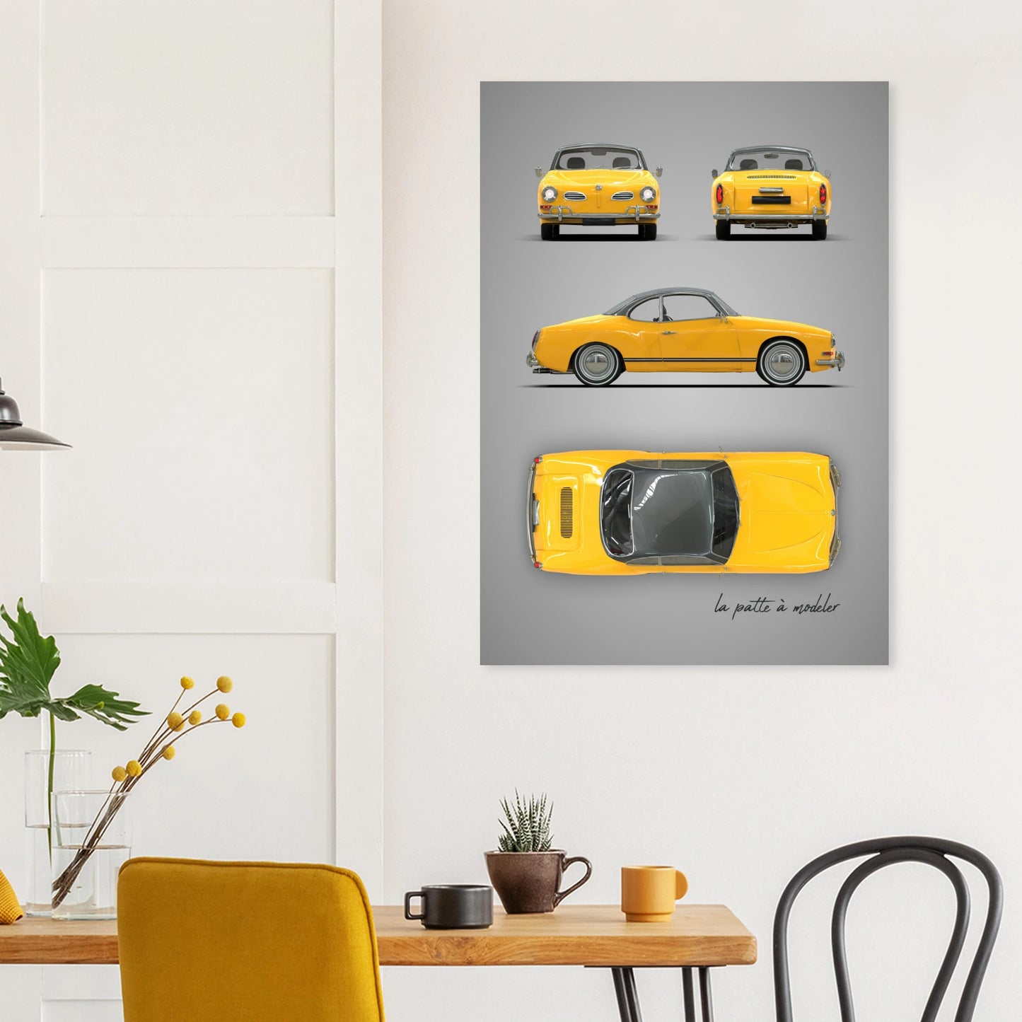 German Sports Car Aluminum Print - Classic Performance Art