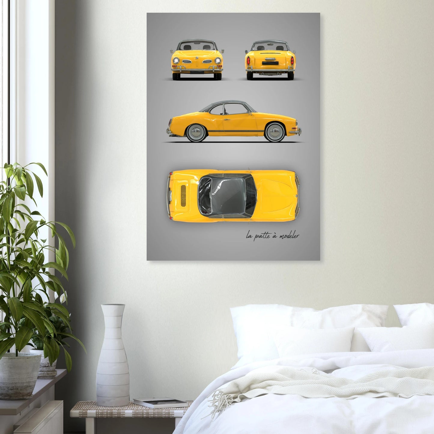 German Sports Car Aluminum Print - Classic Performance Art