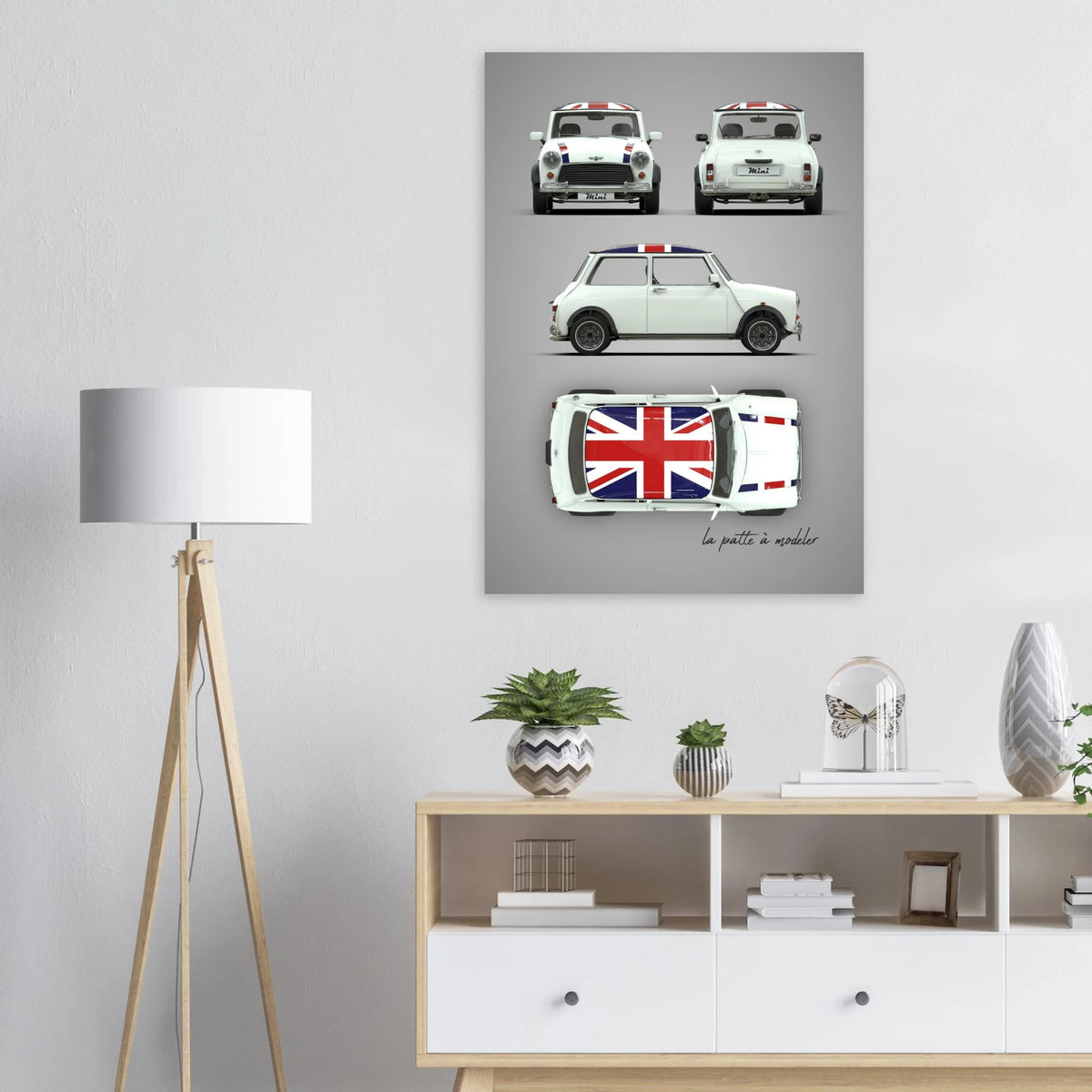 British Classic Icon Aluminum Print - Vintage Car Art