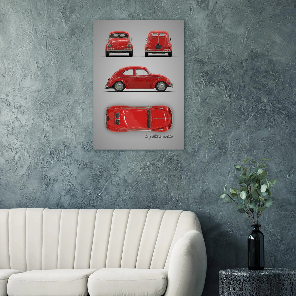 German Classic Car Aluminum Print - Custom Icon Art