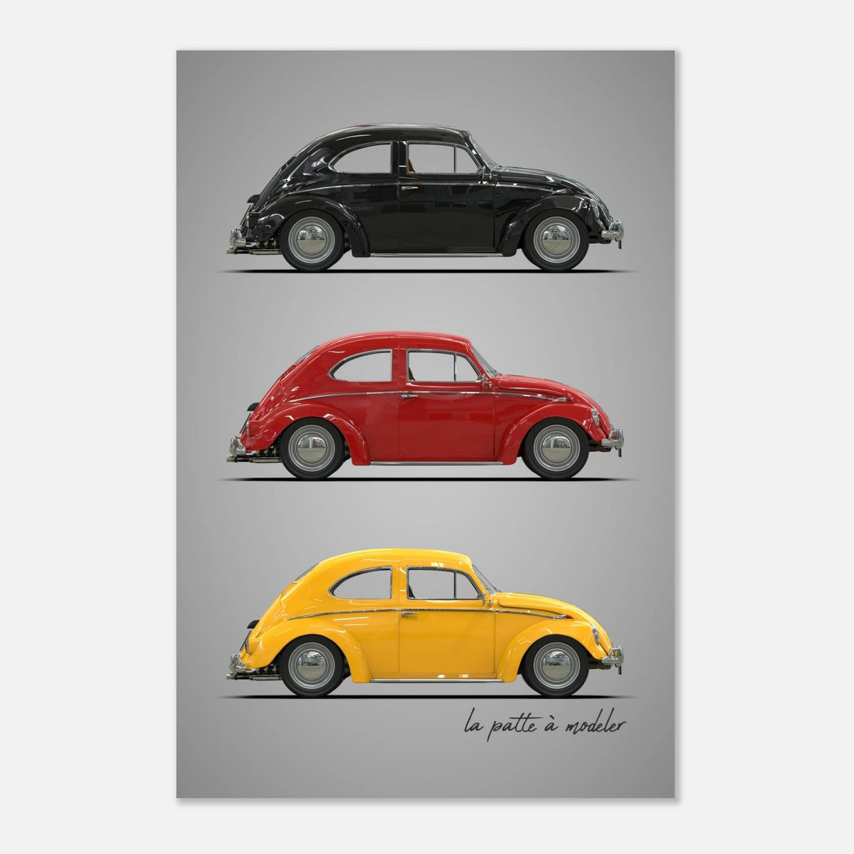 German Classic Car Aluminum Print - Vintage Design Art