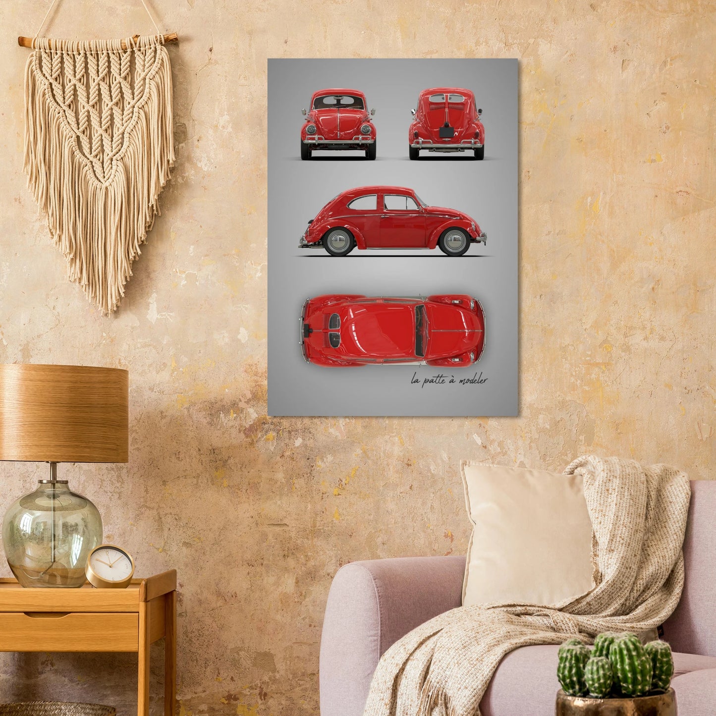 German Classic Car Aluminum Print - Custom Icon Art