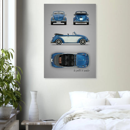 German Classic Car Aluminum Print - Custom Automotive Art
