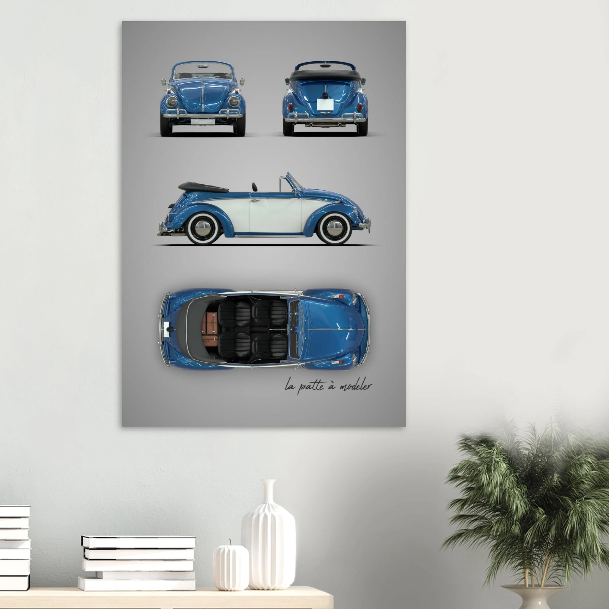German Classic Car Aluminum Print - Custom Automotive Art