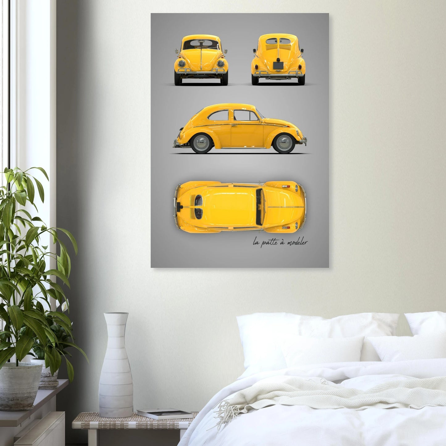 German Classic Car Aluminum Print - Custom Vintage Art