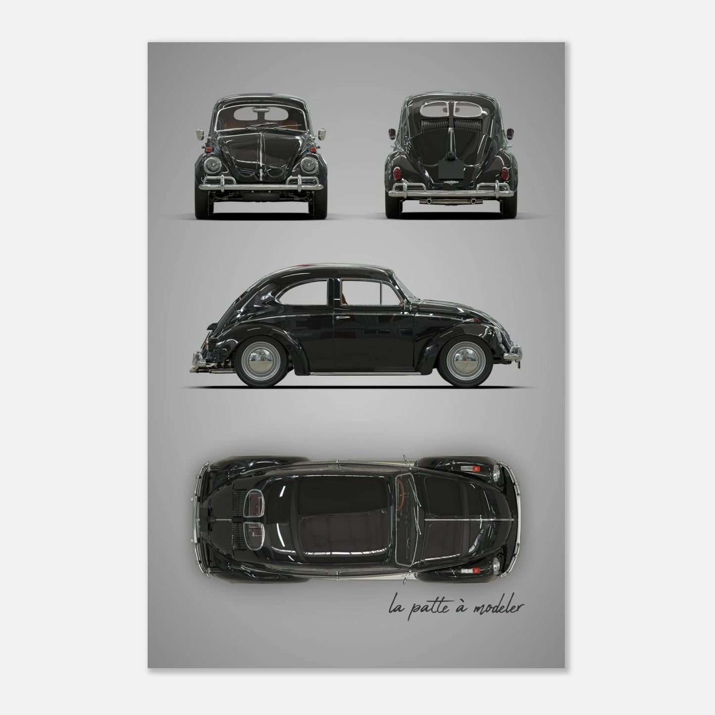 German Classic Car Aluminum Print - Custom Heritage Art
