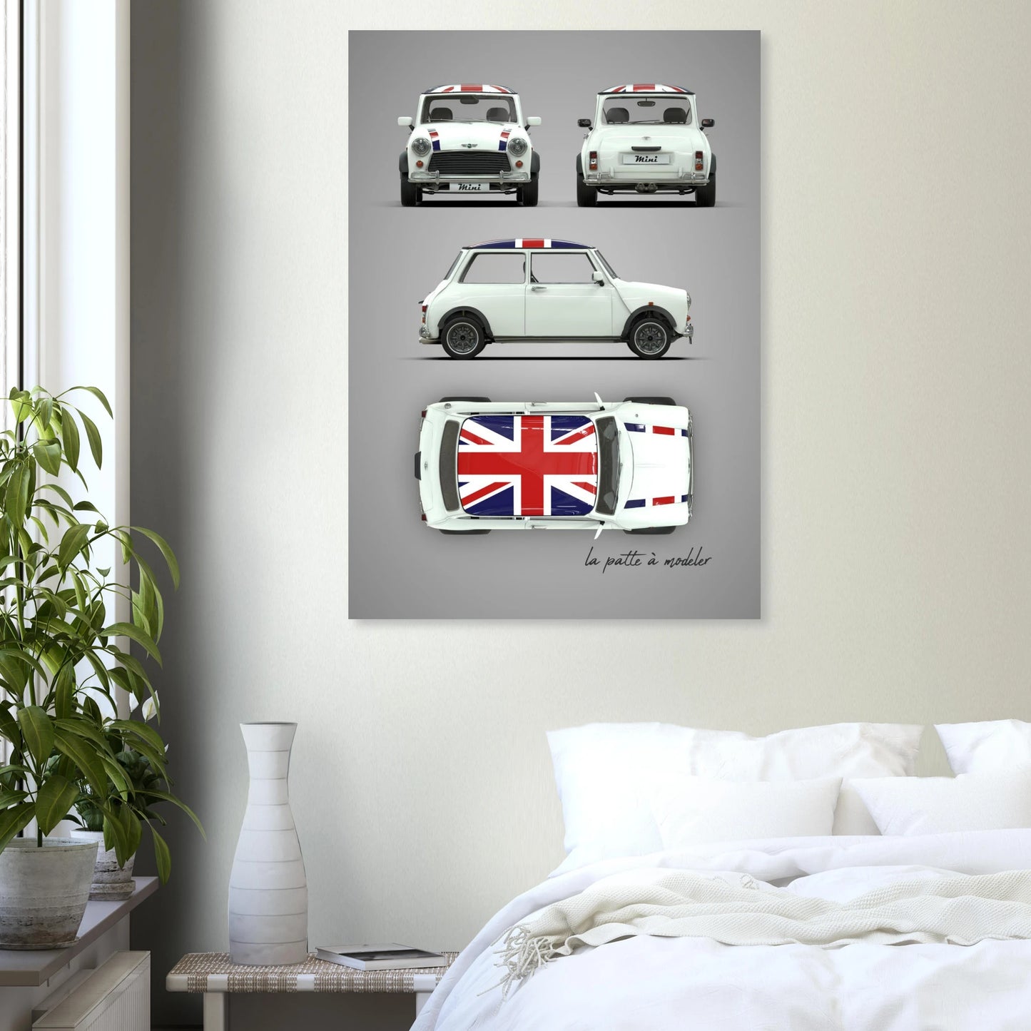 British Classic Icon Aluminum Print - Vintage Car Art