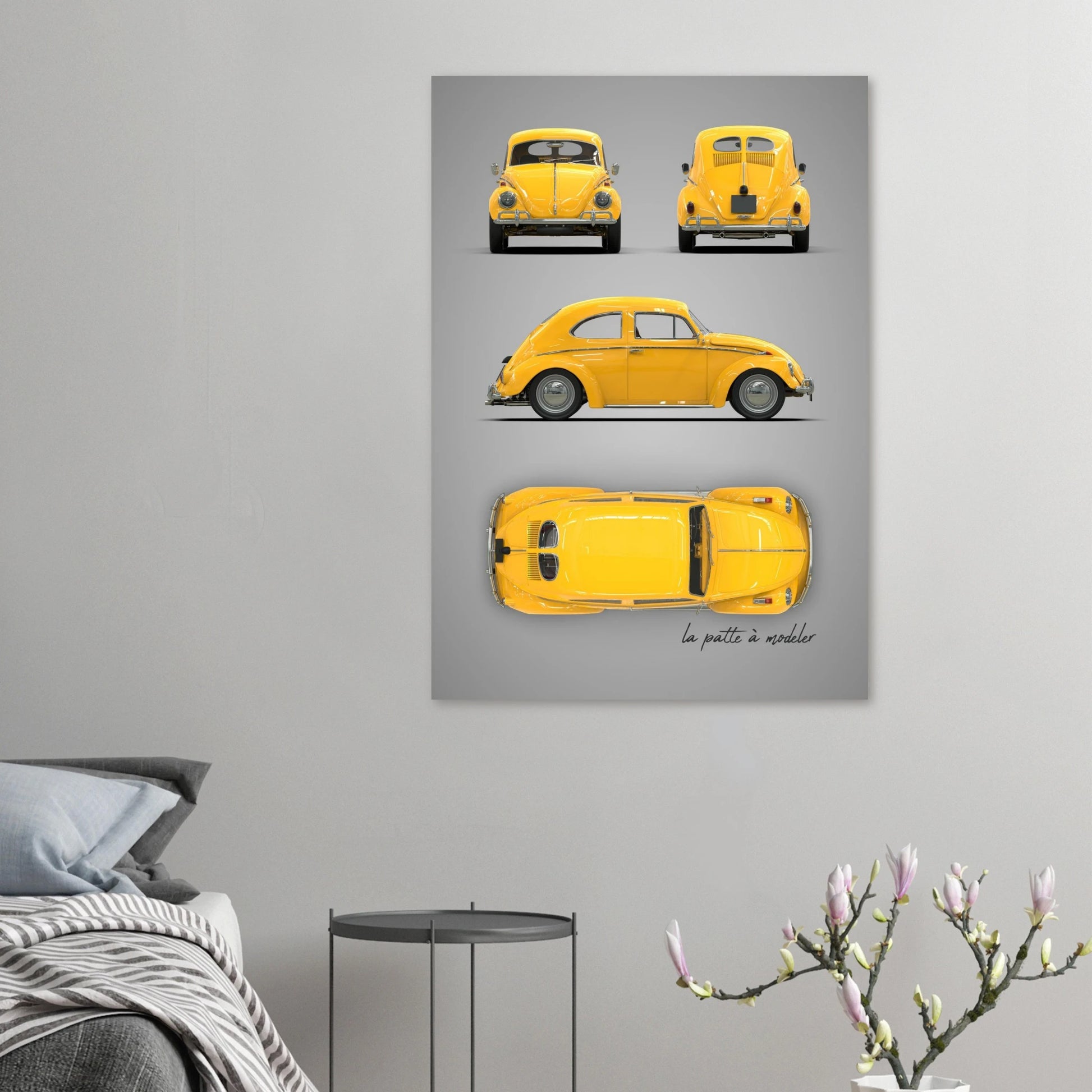 German Classic Car Aluminum Print - Custom Vintage Art