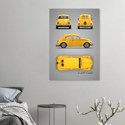 German Classic Car Aluminum Print - Custom Vintage Art
