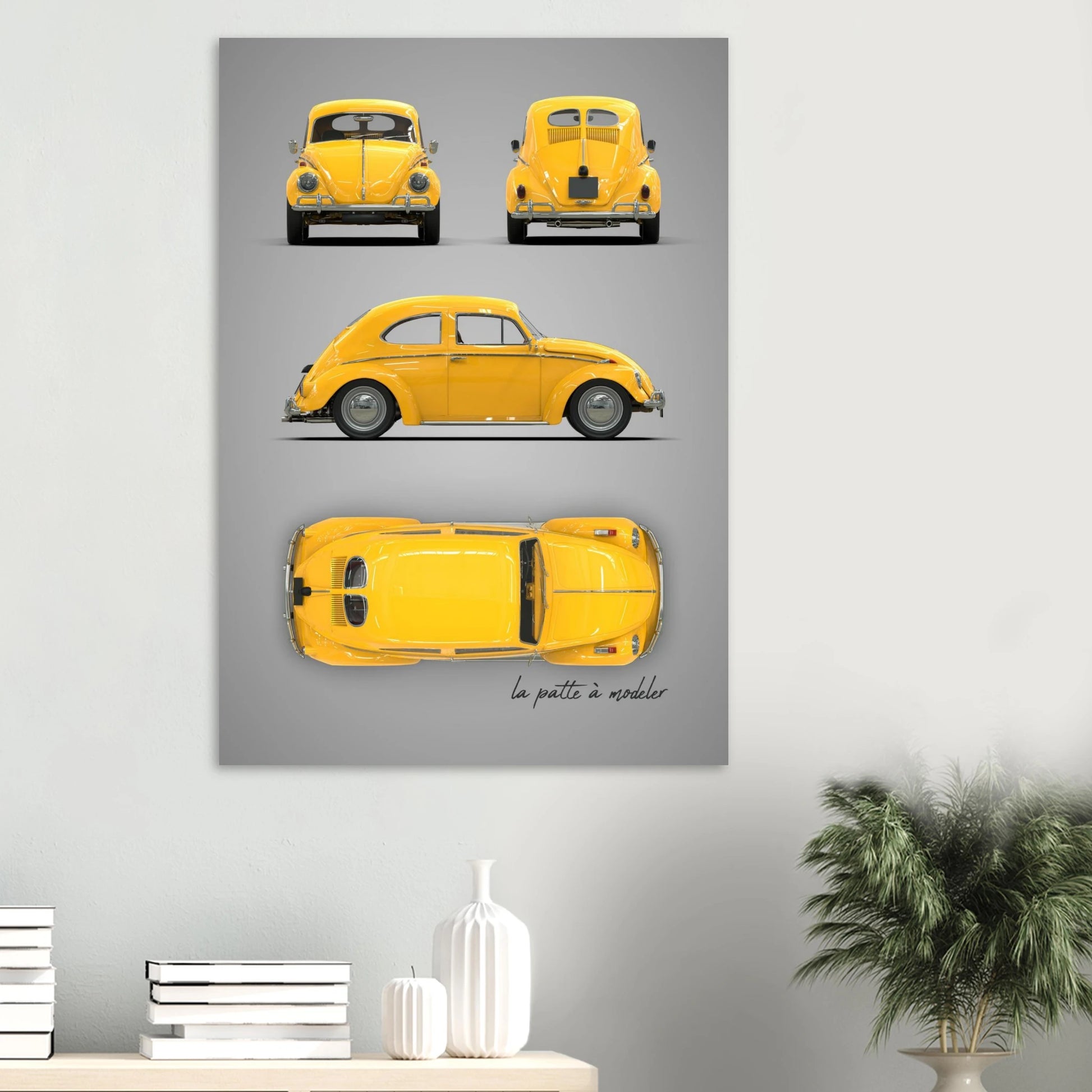 German Classic Car Aluminum Print - Custom Vintage Art