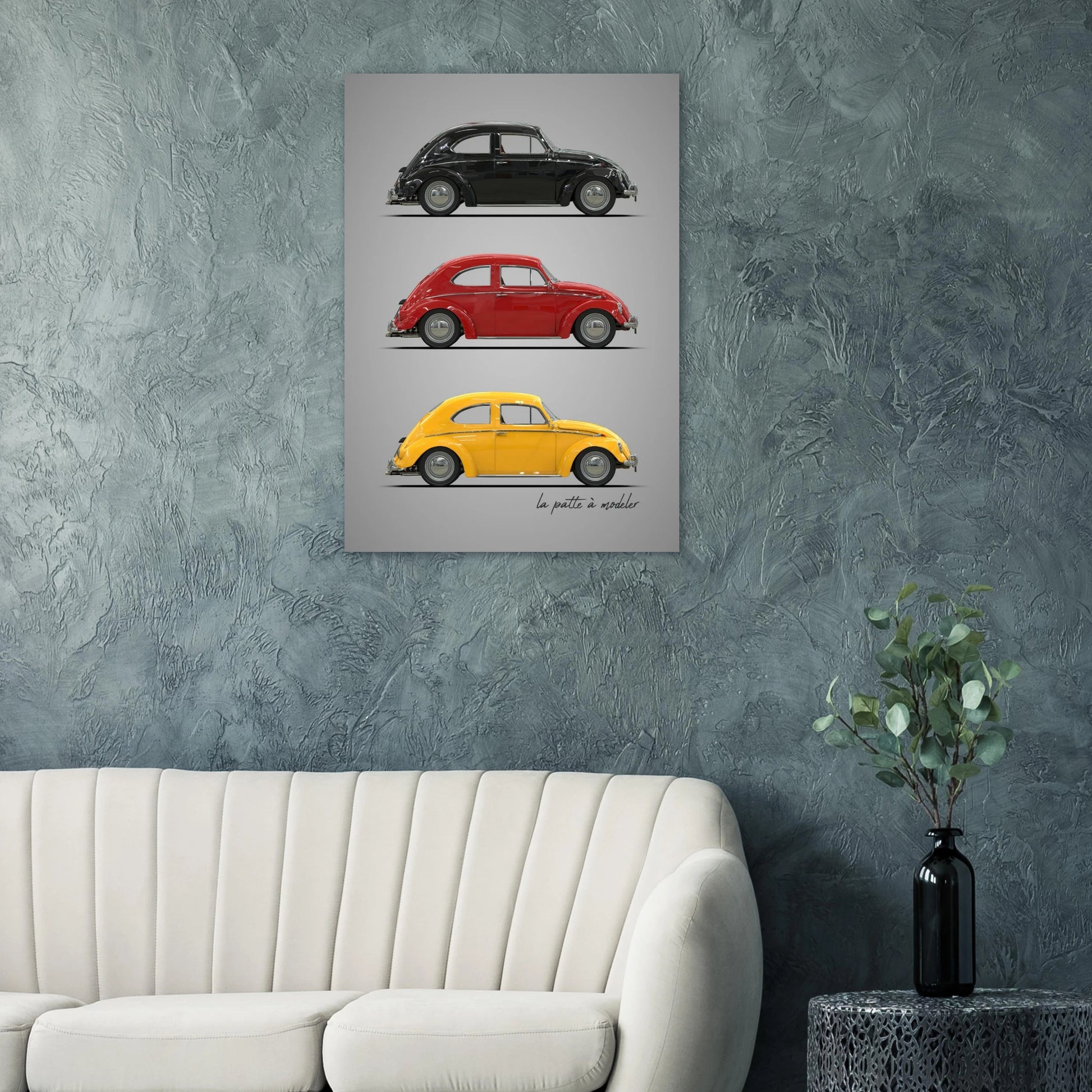 German Classic Car Aluminum Print - Vintage Design Art