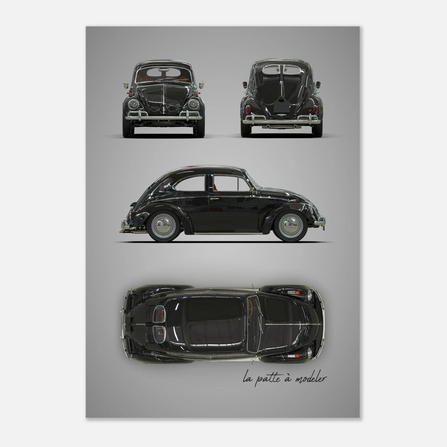 German Classic Car Aluminum Print - Custom Heritage Art