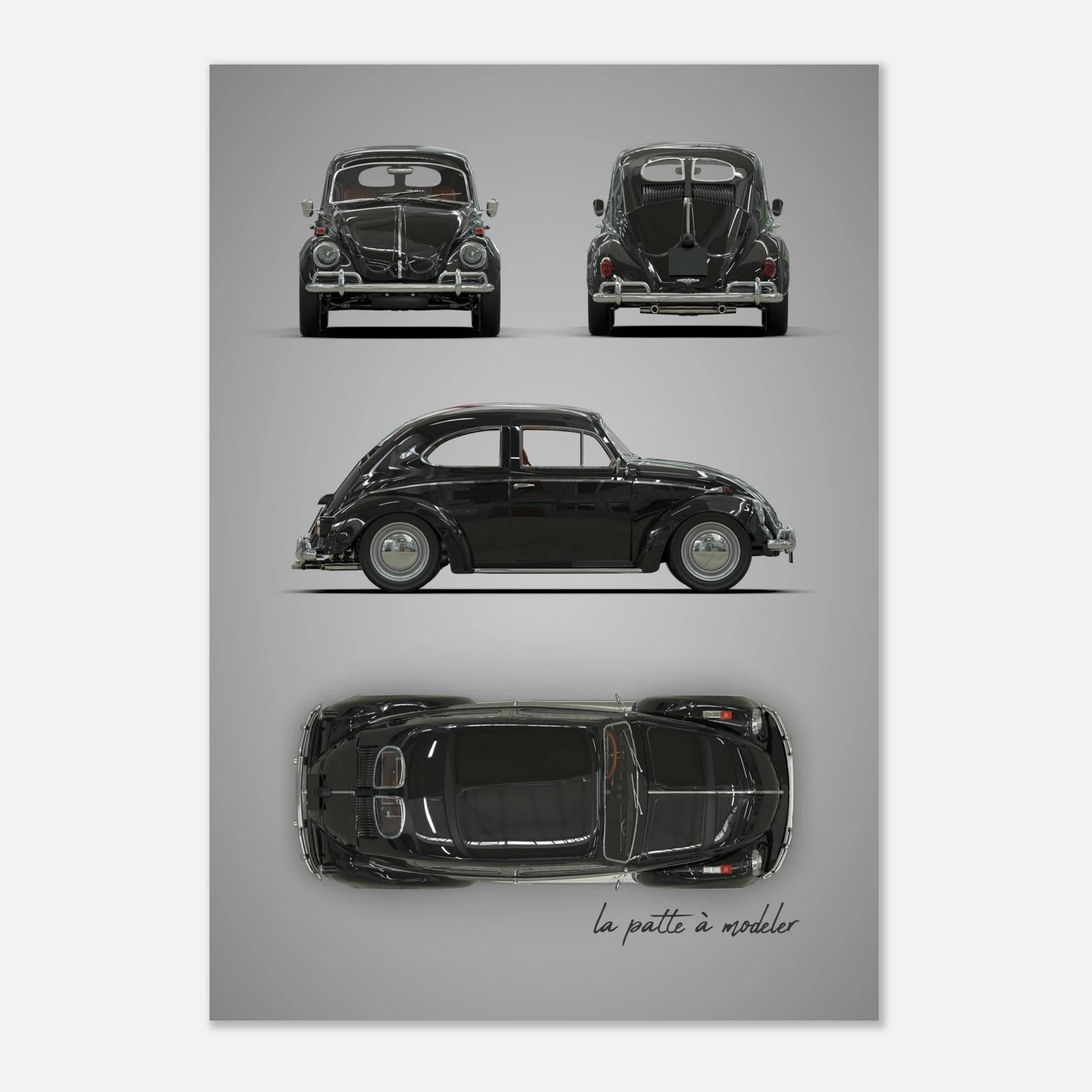 German Classic Car Aluminum Print - Custom Heritage Art