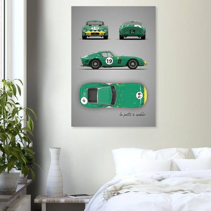 Italian Sports Car Aluminum Print - Classic GT Racing Art