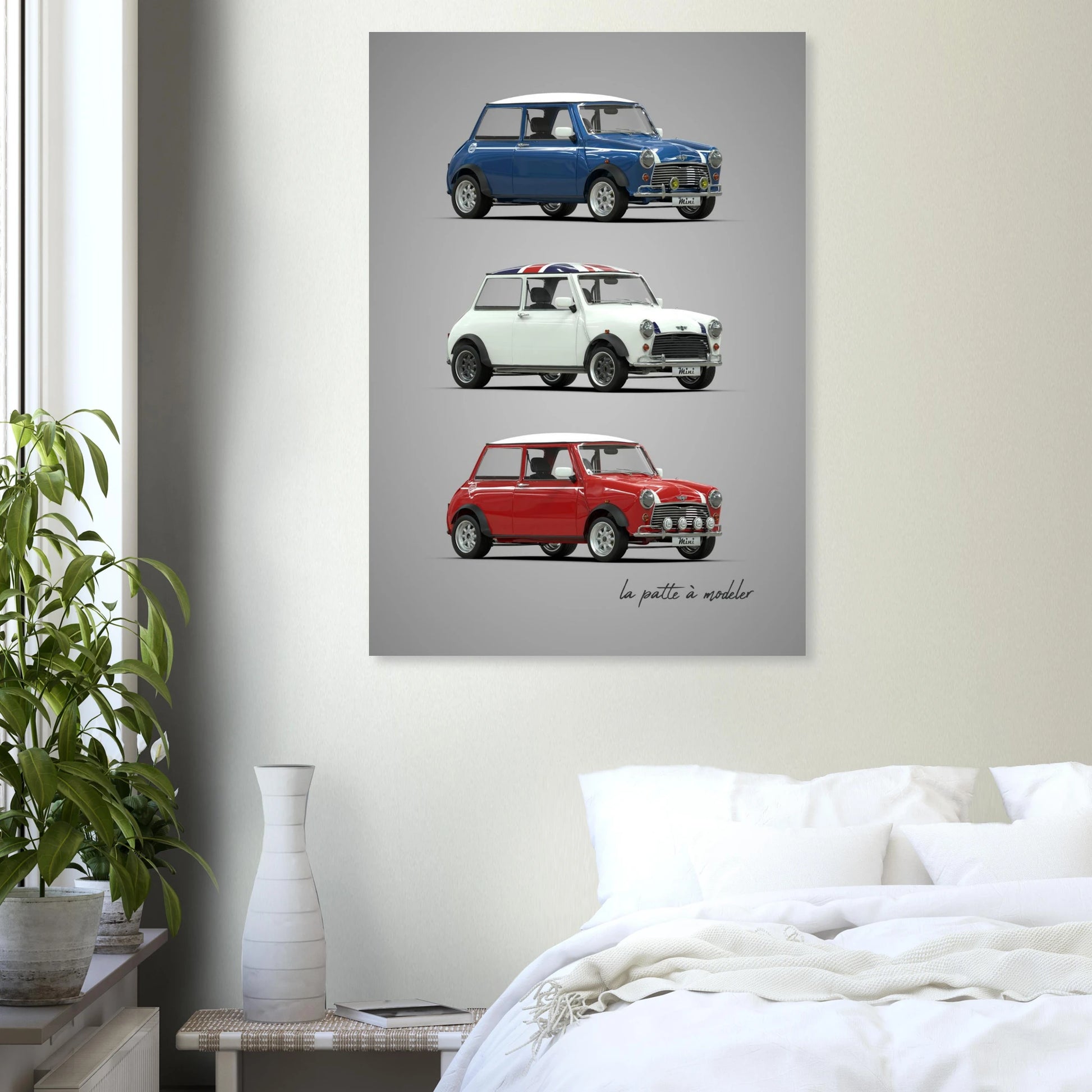 British Classic Car Aluminum Print - Compact Icon Art