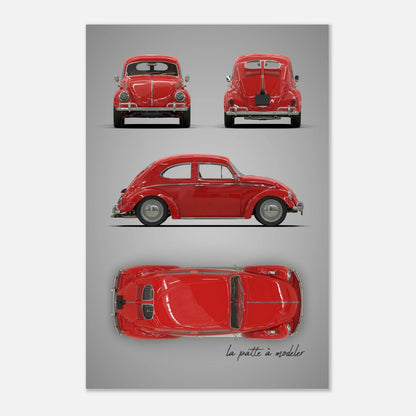 German Classic Car Aluminum Print - Custom Icon Art