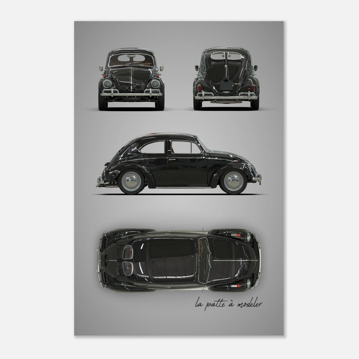 German Classic Car Aluminum Print - Custom Heritage Art
