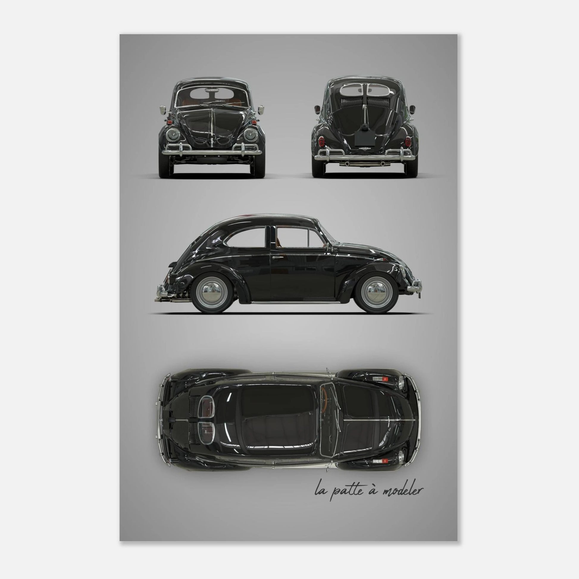 German Classic Car Aluminum Print - Custom Heritage Art