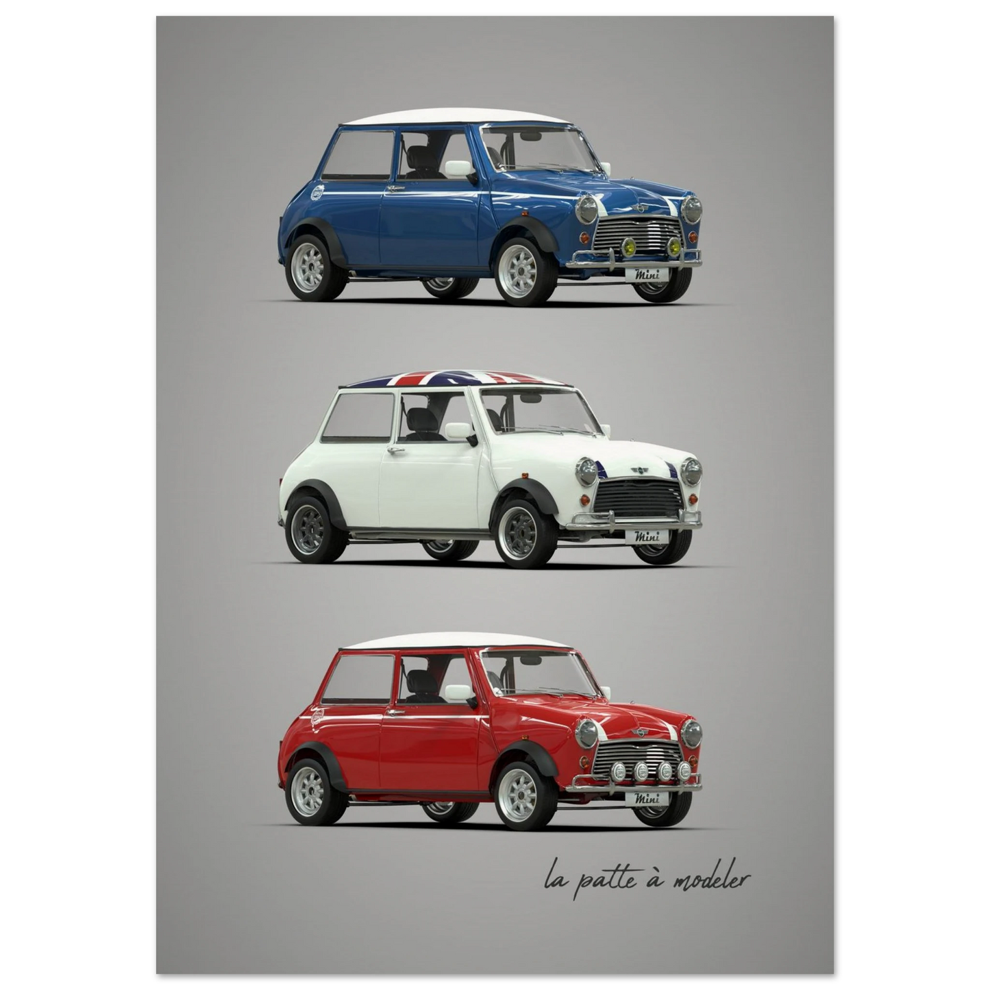 British Classic Car Poster - Compact Icon Art Print