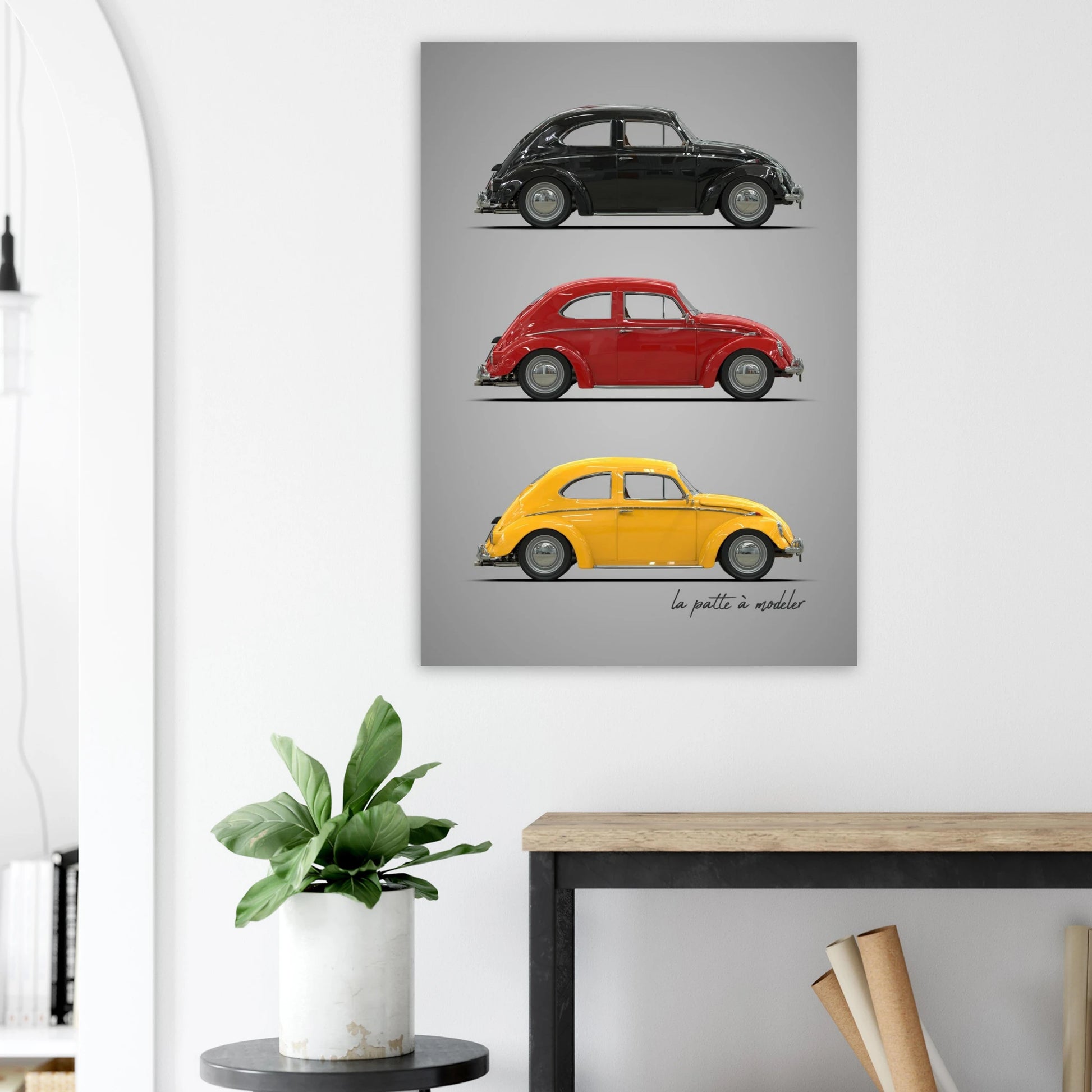 German Classic Car Aluminum Print - Vintage Design Art